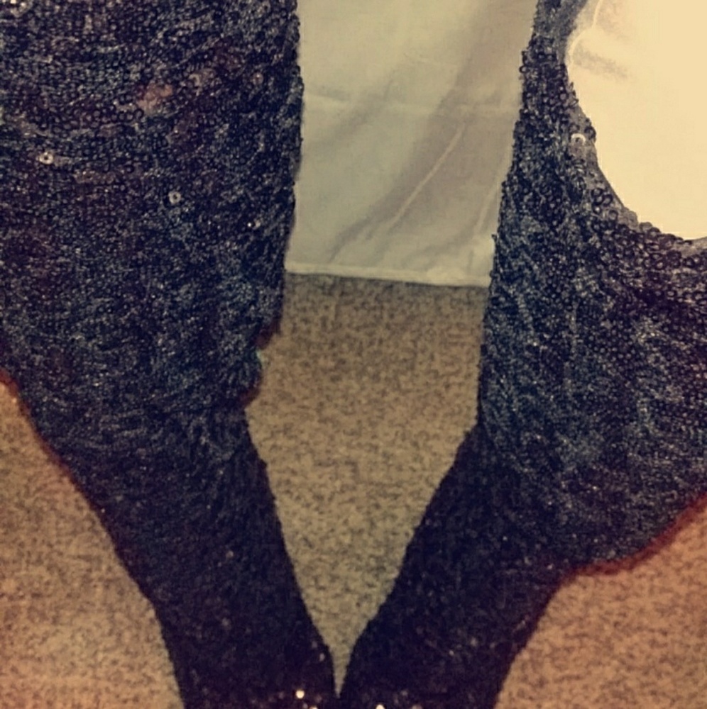 Sexy Lace n Sequin Knee High Boots